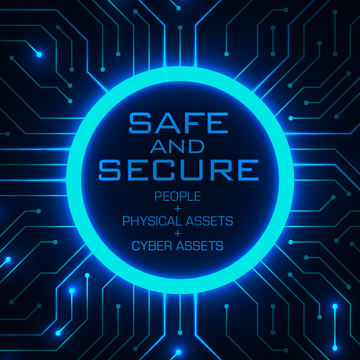 Safe and Secure: people plus physical assets + cyber assets